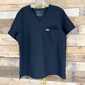 Figs Catarina One Pocket Scrub Top in Black Size Large